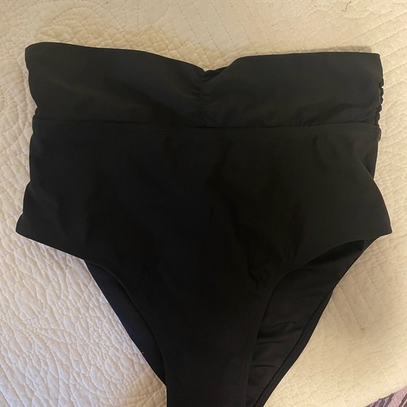 Women's Black High-Waisted Swim Bottom - Picture 2 of 5